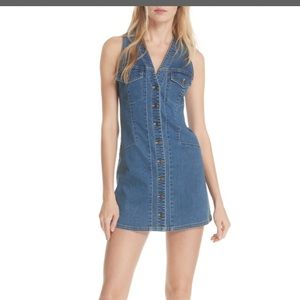 Free People | Wandering Star Denim Mini Dr…
